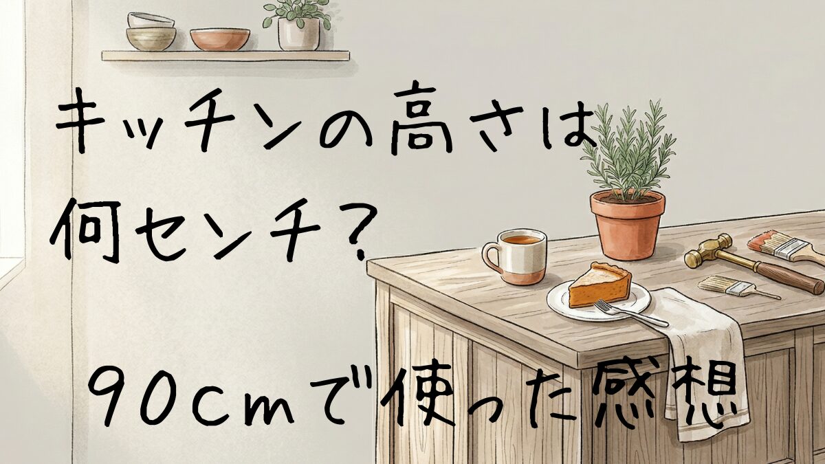 キッチンの高さ90cm
