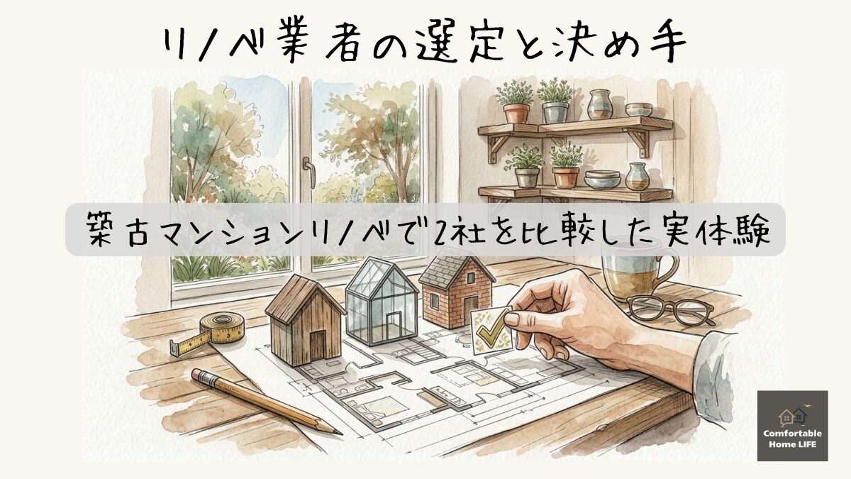 リノベーション業者選定の決め手